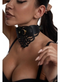 Фигурный чокер с узорами и золотистой фурнитурой - Crazy Handmade - купить с доставкой в Дзержинске