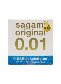 Увлажнённый презерватив Sagami Original 0.01 Extra Lub - 1 шт. - Sagami - купить с доставкой в Дзержинске