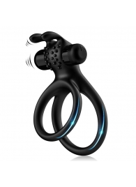 Черное эрекционное виброкольцо с подхватом мошонки Stay Hard - Boys of Toys - в Дзержинске купить с доставкой