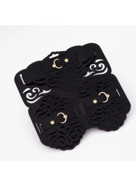 Фигурный набор для БДСМ-игр с узорами и золотистой фурнитурой - Crazy Handmade - купить с доставкой в Дзержинске