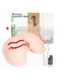 Мастурбатор-полуторс с двойным слоем материала и вибрацией Jenny Onahole Real Hips - KOKOS - в Дзержинске купить с доставкой