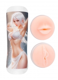 Двусторонний мастурбатор в колбе аниме - вагина и ротик - Tokyo Style - в Дзержинске купить с доставкой