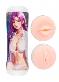 Двусторонний мастурбатор аниме - ротик и вагина - Tokyo Style - в Дзержинске купить с доставкой