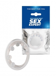 Эрекционное кольцо с мягкой стимулирующей насадкой - Sex Expert - в Дзержинске купить с доставкой