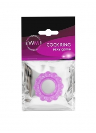 Лиловое эрекционное кольцо с 2 рядами стимулирующих шариков - Erowoman-Eroman - в Дзержинске купить с доставкой