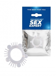 Эластичное эрекционное кольцо с шишечками и шипами - Sex Expert - в Дзержинске купить с доставкой