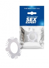 Эластичное эрекционное кольцо с шипиками и шариками - Sex Expert - в Дзержинске купить с доставкой