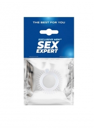 Эластичное эрекционное кольцо с шипиками и шариком - Sex Expert - в Дзержинске купить с доставкой