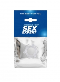 Эластичное эрекционное кольцо с 3 шариками и шипами - Sex Expert - в Дзержинске купить с доставкой