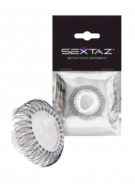 Эластичное эрекционное кольцо с длинными черными «ресничками» - Sextaz - в Дзержинске купить с доставкой