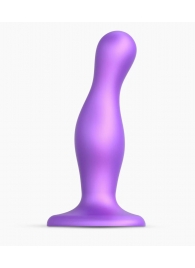 Фиолетовая насадка Strap-On-Me Dildo Plug Curvy size M - Strap-on-me - купить с доставкой в Дзержинске