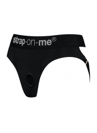 Черные трусики для насадок Heroine Lingerie Harness - size XL - Strap-on-me - купить с доставкой в Дзержинске