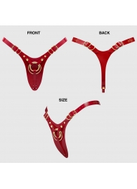 Красный пояс для фиксации насадок Strap-On-Me Leatherette Harness Fabulous - Strap-on-me - купить с доставкой в Дзержинске