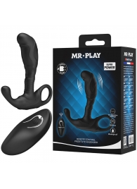 Черный изогнутый массажёр простаты с вибрацией и пультом ДУ - Baile - в Дзержинске купить с доставкой