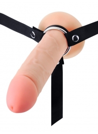 Мужской полый страпон на регулируемых ремешках - 22 см. - Sex Expert - купить с доставкой в Дзержинске