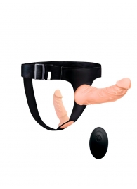 Женский страпон с 2 насадками, вибрацией и пультом ДУ - Erowoman-Eroman - купить с доставкой в Дзержинске