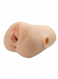 Телесный мастурбатор с вибрацией Double Pounder Vibrating Squeeze Stroker - Pipedream - в Дзержинске купить с доставкой