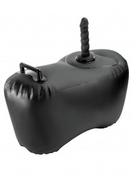 Черное надувное кресло с платформой для фиксации дилдо Body Dock Inflatable Love Seat - Pipedream - купить с доставкой в Дзержинске