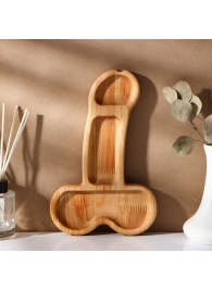 Деревянное блюдо для подачи в форме члена (25 х 16,5 х 1,7 см) - Сима-Ленд - купить с доставкой в Дзержинске