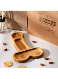 Деревянное блюдо для подачи в форме члена (25 х 16,5 х 1,7 см) - Сима-Ленд - купить с доставкой в Дзержинске