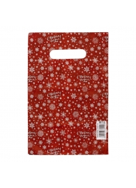 Красный подарочный новогодний пакет с вырубной ручкой (20х30 см) - Сима-Ленд - купить с доставкой в Дзержинске