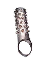 Дымчатая насадка на пенис с выпуклостями - 11 см. - Sex Expert - в Дзержинске купить с доставкой