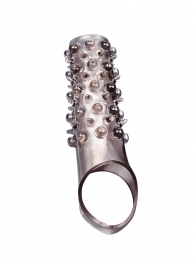 Дымчатая насадка на пенис с шипами и выпуклостями - 12 см. - Sex Expert - в Дзержинске купить с доставкой