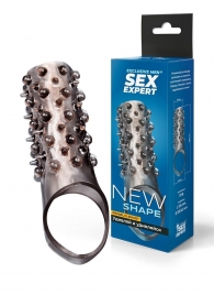 Дымчатая насадка на пенис с шипами и выпуклостями - 12,5 см. - Sex Expert - в Дзержинске купить с доставкой