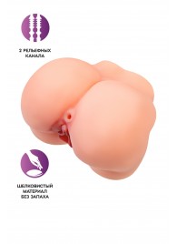 Реалистичный мастурбатор в форме попки с 2 любовными входами - No Name - в Дзержинске купить с доставкой