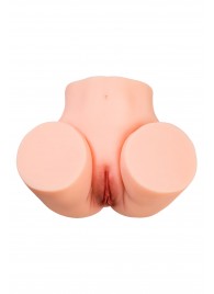 Телесный мастурбатор в форме попки с 2 любовными входами - No Name - в Дзержинске купить с доставкой