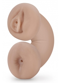 Телесный люминесцентный двусторонний мастурбатор Tasha - Blush Novelties - в Дзержинске купить с доставкой