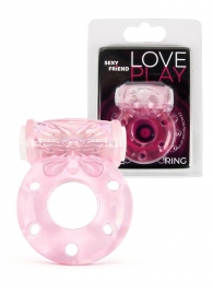Розовое эрекционное виброкольцо с бабочкой - 1137 - в Дзержинске купить с доставкой