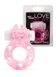 Розовое эрекционное виброкольцо в форме зайчика - 1137 - в Дзержинске купить с доставкой