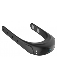 Черное эрекционное виброкольцо на ремешках - Boys of Toys - в Дзержинске купить с доставкой