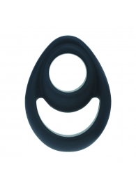 Черное эрекционное кольцо Double Ergo Silicone Cockring - Shots Media BV - в Дзержинске купить с доставкой