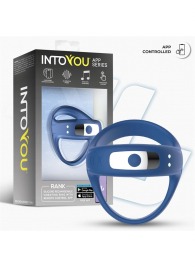 Синее интерактивное эрекционное виброкольцо Rank - Intoyou - в Дзержинске купить с доставкой