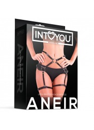 Черные стрепы на бёдра Aneir - Intoyou - купить с доставкой в Дзержинске