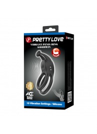 Черное перезаряжаемое виброкольцо Goodwin - Baile - в Дзержинске купить с доставкой