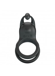 Черное перезаряжаемое виброкольцо Goodwin - Baile - в Дзержинске купить с доставкой