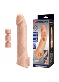 Телесный фаллоудлинитель с подхватом мошонки Silas - 26 см. - Baile - в Дзержинске купить с доставкой