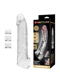 Прозрачный фаллоудлинитель с подхватом мошонки Silas - 26 см. - Baile - в Дзержинске купить с доставкой