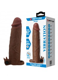 Коричневая насадка на пенис Xerxes - 22 см. - Baile - в Дзержинске купить с доставкой