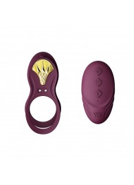 Фиолетовое эрекционное виброкольцо Bayek с пультом ДУ - Zalo - в Дзержинске купить с доставкой