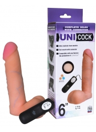 Фаллическая насадка Харнесс UNICOCK 6  с вибрацией - 18 см. - LOVETOY (А-Полимер) - купить с доставкой в Дзержинске