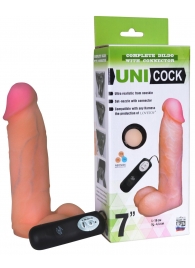 Фаллическая насадка Харнесс UNICOCK 7  с вибрацией - 19 см. - LOVETOY (А-Полимер) - купить с доставкой в Дзержинске