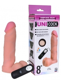 Фаллическая насадка Харнесс UNICOCK 8  с вибрацией - 20 см. - LOVETOY (А-Полимер) - купить с доставкой в Дзержинске