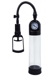 Чёрная вакуумная помпа A-toys с манометром и прозрачной колбой - A-toys - в Дзержинске купить с доставкой