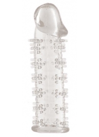 Гелевая прозрачная насадка с шипами - 12 см. - Toyfa Basic - в Дзержинске купить с доставкой