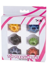 Набор из 6 разноцветных эрекционных колец - Toyfa Basic - в Дзержинске купить с доставкой