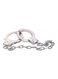 Наручники из металла с длинной цепочкой CHROME HANDCUFFS METAL HANDCUFFS W. KEY - NMC - купить с доставкой в Дзержинске